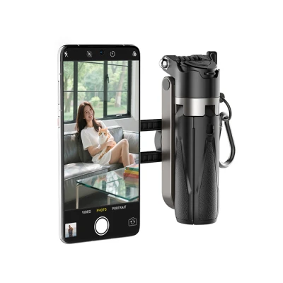 Βάση κινητού 4 σε 1 Bluetooth selfie stick με τρίποδο, αποσπώμενο τηλεχειριστήριο, 2 επαναφορτιζόμενα φώτα και μαγνητική τοποθέτηση