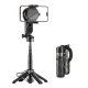 Βάση κινητού 4 σε 1 Bluetooth selfie stick με τρίποδο, αποσπώμενο τηλεχειριστήριο, 2 επαναφορτιζόμενα φώτα και μαγνητική τοποθέτηση