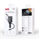 Φορτιστής αυτοκινήτου με 2 θύρες USB-A και USB-C, 2 ενσωματωμένα αναδιπλούμενα καλώδια Lightning και Type-C, 108W, μαύρος