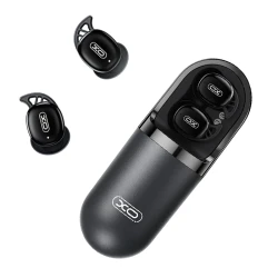 Ακουστικά bluetooth true wireless stereo με εργονομικό σχεδιασμό, δονούμενη θήκη φόρτισης, χρήση στον ύπνο, bluetooth 6.0 και IPX4 σε μαύρο χρώμα
