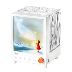 Φωτιστικό ηχείο με εφέ τύπου Aurora Bluetooth 5.3 5W και μπαταρία 1200mAh λευκό