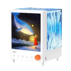 Φωτιστικό ηχείο με εφέ τύπου Aurora Bluetooth 5.3 5W και μπαταρία 1200mAh λευκό