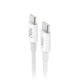 Καλώδιο USB Type-C αρσενικό σε Type-C αρσενικό High-Speed 240W 1m σε λευκό χρώμα