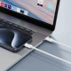 Καλώδιο USB Type-C αρσενικό σε Type-C αρσενικό High-Speed 240W 1m σε λευκό χρώμα