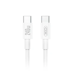 Καλώδιο USB Type-C αρσενικό σε Type-C αρσενικό High-Speed 240W 1m σε λευκό χρώμα