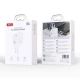 Universal φορτιστής GaN 100W με 3 εξόδους 2x USB-C και 1x USB-A, fast charging, σε λευκό χρώμα
