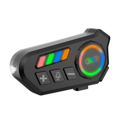 Ακουστικό Bluetooth για κράνος μηχανής με LED φωτισμό IP67 και ενσωματωμένο φακό 249-0271