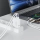 Φορτιστής τοίχου 2 θυρών USB-A & USB-C PD30W/QC18W με γρήγορη φόρτιση σε λευκό χρώμα