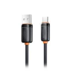 Καλώδιο USB-A αρσενικό - USB Type-C αρσενικό High-Speed 15W 1m μαύρο