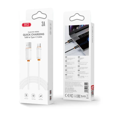 Καλώδιο USB A αρσενικό - USB Type-C αρσενικό High-Speed 15W 1.00m λευκό