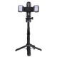 Πολυμορφικό Bluetooth selfie stick με τρίποδο, αποσπώμενο τηλεχειριστήριο και 2 επαναφορτιζόμενα φώτα, 41εκ, μαύρο Πολυμορφικό Bluetooth selfie stick με τρίποδο, αποσπώμενο τηλεχειριστήριο και 2 επαναφορτιζόμενα φώτα, 41εκ, μαύρο