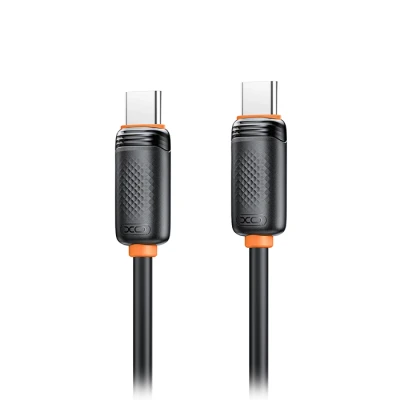 Καλώδιο USB-C αρσενικό σε USB-C αρσενικό USB High-Speed 60W 1m για φόρτιση και μεταφορά δεδομένων σε μαύρο χρώμα