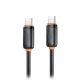 Καλώδιο USB-C αρσενικό σε USB-C αρσενικό USB High-Speed 60W 1m για φόρτιση και μεταφορά δεδομένων σε μαύρο χρώμα