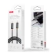 Καλώδιο USB-C αρσενικό σε USB-C αρσενικό USB High-Speed 60W 1m για φόρτιση και μεταφορά δεδομένων σε μαύρο χρώμα