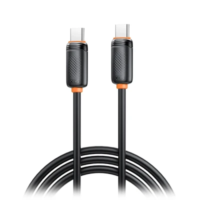 Καλώδιο USB-C αρσενικό σε USB-C αρσενικό USB High-Speed 60W 1m για φόρτιση και μεταφορά δεδομένων σε μαύρο χρώμα