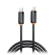 Καλώδιο USB-C αρσενικό σε USB-C αρσενικό USB High-Speed 60W 1m για φόρτιση και μεταφορά δεδομένων σε μαύρο χρώμα