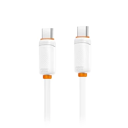 Καλώδιο USB-C αρσενικό - USB-C αρσενικό High-Speed 60W 1m σε λευκό χρώμα