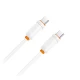 Καλώδιο USB-C αρσενικό - USB-C αρσενικό High-Speed 60W 1m σε λευκό χρώμα