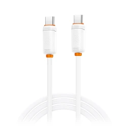 Καλώδιο USB-C αρσενικό - USB-C αρσενικό High-Speed 60W 1m σε λευκό χρώμα