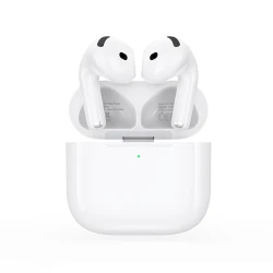 Ασύρματα Bluetooth ακουστικά True Wireless Stereo με ANC, ενσωματωμένο μικρόφωνο και θήκη φόρτισης, λευκά