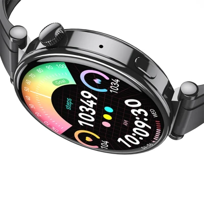 Smartwatch με οθόνη AMOLED 1.32" Bluetooth 5.0 IP68 σε μαύρο χρώμα