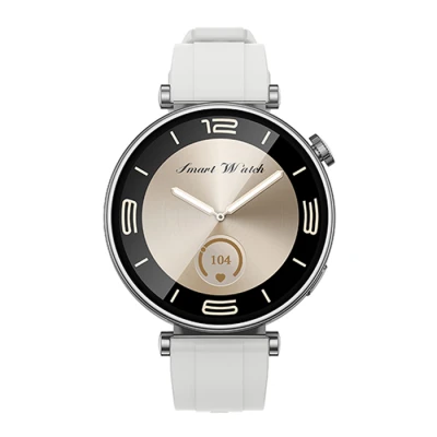 Smartwatch με οθόνη AMOLED 1.32" Bluetooth 5.0 IP68 σε ασημί χρώμα