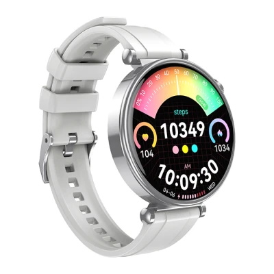 Smartwatch με οθόνη AMOLED 1.32" Bluetooth 5.0 IP68 σε ασημί χρώμα