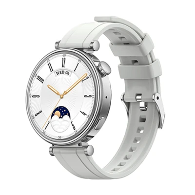 Smartwatch με οθόνη AMOLED 1.32" Bluetooth 5.0 IP68 σε ασημί χρώμα