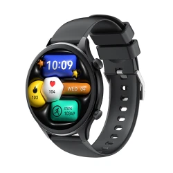 Smartwatch με οθόνη AMOLED 1.75" Bluetooth 5.0 IP68 σε μαύρο χρώμα 249-0310
