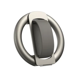 Βάση κινητού μαγνητική με ring holder 360° και επιτραπέζια τοποθέτηση σε γκρι χρώμα