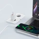 Universal φορτιστής 2 θυρών USB-A & USB-C PD20W/QC18W με αποσπώμενο καλώδιο USB type-C σε λευκό χρώμα Universal φορτιστής 2 θυρών USB-A & USB-C PD20W/QC18W με αποσπώμενο καλώδιο USB type-C σε λευκό χρώμα