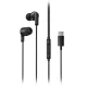 Ενσύρματα ακουστικά In-Ear με μικρόφωνο USB-C 10mm με χειριστήριο έντασης και απάντησης κλήσεων μαύρα Ενσύρματα ακουστικά In-Ear με μικρόφωνο USB-C 10mm με χειριστήριο έντασης και απάντησης κλήσεων μαύρα