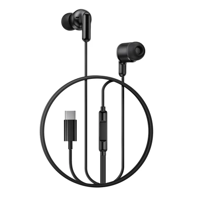 Ενσύρματα ακουστικά In-Ear με μικρόφωνο USB-C 10mm με χειριστήριο έντασης και απάντησης κλήσεων μαύρα Ενσύρματα ακουστικά In-Ear με μικρόφωνο USB-C 10mm με χειριστήριο έντασης και απάντησης κλήσεων μαύρα