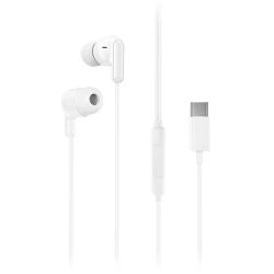 Ενσύρματα In-Ear ακουστικά με μικρόφωνο και βύσμα USB-C λευκά