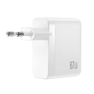 Φορτιστής GaN 4 εξόδων 3x USB-C & 1x USB-A 67W λευκός 249-0332