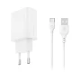 Φορτιστής USB-A 18W με αποσπώμενο καλώδιο USB-C σε λευκό χρώμα Φορτιστής USB-A 18W με αποσπώμενο καλώδιο USB-C σε λευκό χρώμα
