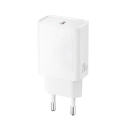 Φορτιστής USB-C 20W με γρήγορη φόρτιση PD3.0, προστασία υπερέντασης και λευκό χρώμα