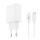 Φορτιστής USB-C 20W με αποσπώμενο καλώδιο USB-C σε Lightning και γρήγορη φόρτιση σε λευκό χρώμα