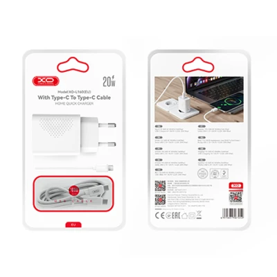Φορτιστής USB-C 20W με αποσπώμενο καλώδιο USB-C σε λευκό χρώμα Φορτιστής USB-C 20W με αποσπώμενο καλώδιο USB-C σε λευκό χρώμα