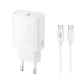 Φορτιστής USB-C 20W με αποσπώμενο καλώδιο USB-C σε λευκό χρώμα Φορτιστής USB-C 20W με αποσπώμενο καλώδιο USB-C σε λευκό χρώμα