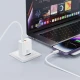 Universal φορτιστής 20W GaN με 1x USB-A και 1x USB-C σε λευκό χρώμα