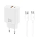 Φορτιστής GaN 20W με 1x USB-C και 1x USB-A, αποσπώμενο καλώδιο USB Type-C, λευκός 249-0338