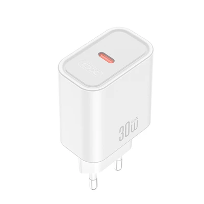 Φορτιστής USB-C GaN PD30W σε λευκό χρώμα Φορτιστής USB-C GaN PD30W σε λευκό χρώμα