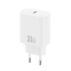 Φορτιστής USB-C GaN PD30W σε λευκό χρώμα Φορτιστής USB-C GaN PD30W σε λευκό χρώμα