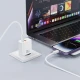 Universal φορτιστής GaN 30W με 1xUSB-A και 1xUSB-C, PD3.0, PPS, γρήγορη φόρτιση σε λευκό χρώμα