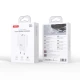 Universal φορτιστής GaN 30W με 1xUSB-A και 1xUSB-C, PD3.0, PPS, γρήγορη φόρτιση σε λευκό χρώμα