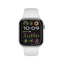 Smartwatch με οθόνη AMOLED 2.04" αφής, Bluetooth 5.0, επαναφορτιζόμενη μπαταρία 225mAh και ασημί λουράκι