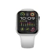 Smartwatch με οθόνη AMOLED 2.04" αφής, Bluetooth 5.0, επαναφορτιζόμενη μπαταρία 225mAh και ασημί λουράκι Smartwatch με οθόνη AMOLED 2.04" αφής, Bluetooth 5.0, επαναφορτιζόμενη μπαταρία 225mAh και ασημί λουράκι