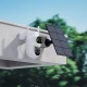 4G κάμερα εξωτερικού χώρου 4MP με διπλό φακό, ηλιακό πάνελ και αμφίδρομη επικοινωνία σε λευκό χρώμα