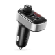 Αναμεταδότης FM αυτοκινήτου Bluetooth MP3 5.0 με 2 θύρες USB-A 15.5W σε μαύρο χρώμα